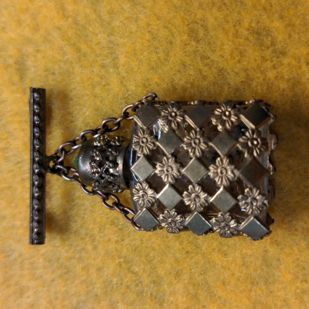 Antique Miniature Perfume Bottle Brooch